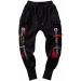 Men's Punk Cargo Baggy Techwear Joggers | Hip Hop Harem Streetwear | Tactical Track Pants - Black (Medium) - Buy Online on GoSupps.com