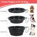 Vivifying 1000ml Foldable Dog Bowl - 2 Pack Silicone Pet Feeding Bowls for Travel (Black & Red) - Buy Online on GoSupps.com