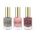 BeautyGARDE Rocket Nail Fuel Polish - 3 Pack - Nail Polish Colors 1 Dream On 1 Concrete Jungle 1 Mauve Madame Nail Polish Strengthener & Growth Treatment 7-Free Nail Care Nonie Cr me 1.5 Oz