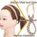 Silk-Co Women's 3-Strand Blonde Braided Hair Band - Vintage Elastic Headband for Weddings | Hair Tie & Extensions 1.5cm Wide - Buy Online on GoSupps.com