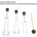 Tuning Fork Set (128Hz 256Hz 512Hz) - Body-Weighted Healing Tools for Chakra Balancing | Silver Meditation & Spiritual Objects - International Shipping Available - Buy Online on GoSupps.com