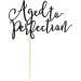 Arthsdite Aged to Perfection Cake Topper Happy Birthday Engagement Retirement Party Decorations Supplies - Black Glitter - Buy Online on GoSupps.com