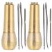 2 Set Canvas Leather Sewing Awl Needle with Copper Handle Hand Stitcher Taper Leather Craft Needle Kit Shoe Repair Tool for DIY Sewing Repairing