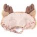 RAYNAG Set of 2 Cartoon Animal Plush Eye Masks - Cute Sleeping Blindfold Eye Covers (Brown/White) - Buy Online on GoSupps.com