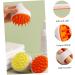 Frcolor Shampoo Massage Brush - Children's Hair Bathing Accessory Wet & Dry Head Skin Massager | 8x8x8.1cm Orange - Buy Online on GoSupps.com