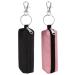 Meiiy Chapstick Holder Lip Balm Sleeve Pouch Lipstick Holder Bag Lip Gloss Holder With Hook Stocking Stuffers Gift for Women (2pcs)