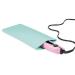 iDesign Silicone Heat-Resistant Hair Styling Tools Storage and Travel Pouch for Curling Irons Straighteners Wands - Aqua