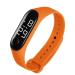 NUZYZ 1Pcs Digital Sports Watch Water Resistant Outdoor Easy Read Solid Color Adjustable Strap LED Digital Electronic Wrist Watch Orange-