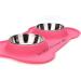 Hubulk Pet Dog Bowls Set - 2 Stainless Steel Bowls with Non-Skid Silicone Mat + Food Scoop for Small Medium Large Dogs and Cats | No Spill Water and Food Feeder Bowls (Small Pink) - Buy Online on GoSupps.com