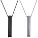 Xinrongda 2PCs meditation breath chain anapana breathing necklace smoke -free smoke cessation aids for meditation relaxation calming slowing down the breath (black/silver)