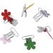 Jeanoko 10Pcs Mini Flower Shape Pacifier Clips - Colorful 25mm Suspender Holders for DIY Crafts and Baby Clothes - Buy Online on GoSupps.com