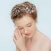 Pearl Wedding Hair Vine Silver Bridal Headband Crystal Wedding Headpiece Bridal Hair Accessories for Women and Girls - Buy Online on GoSupps.com