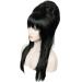 Linfairy Long Straight Black Wig - Bouffant Beehive Style for 50s & 80s Costume - Buy Online on GoSupps.com