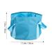 Portable Foot Massager & Soaking Basin | Foldable Travel Foot Bath 30x30cm - Blue - Buy Online on GoSupps.com