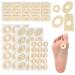MYMULIKE 60 Pcs Corn Cushions 4 Models Soft Latex Foam Self Adhesive Callus Pads Corn Pad Anti Friction Reduce Foot and Heel Pain for Toe Callus Anti-Slip 60 Count(4 Model)