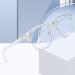 Buy Blue Light Blocking Glasses - 2 Pack Semi-Rimless Anti-UV Eyewear for Men & Women - Black/Gold & Clear - Buy Online on GoSupps.com