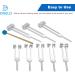 Dreld Solfeggio Tuning Fork Set - 7 Chakra & 1 Soul Purpose - Healing Sound Therapy Instrument (8 pcs Silver) with Silicone Hammer & Cleaning Cloth - Buy Online on GoSupps.com