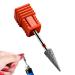 Nail Drill Bits Professional | Umbrella Shaped Tungsten Carbide Drill Bits - Cuticle Cleaner Nail Gel Polish Remover Tool Nail Care Supplies Red
