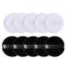 10 Pack Makeup Powder Puffs Pure Cotton Powder Puff 2.5inch Round Shape Cosmetic Applicator Puff for Powder Foundation Contouring Under Eyes and Corners(Black White) Black White