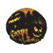 Halloween Pumpkin Witch Printed Shower Cap Bath Cap Waterproof Shower Caps Fits All Head Sizes All Hair Textures for Women Hair Bath Caps