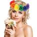 Gay Pride Headband Rainbow Flower Headband Rose Flower Headpiece Pride Hair Accessories for Pride Party Style 2 Rainbow Hair Wreath colorful 2 - Buy Online on GoSupps.com