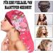 Buy Ladaypoa 2-Piece Womens Satin Sleeping Cap - Silk Hood for Curly Hair | Large Double-Layer Adjustable Satin Hood - Black & Deep Red Flower | International Shipping Available - Buy Online on GoSupps.com