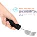 Special Supplies Adaptive Utensils 4-Piece Kitchen Set - Non-Slip Handles for Hand Tremors, Arthritis, Parkinson's - Stainless Steel Knife, Fork, Spoons - Elderly Use - Black Weighted Bendable - Buy Online on GoSupps.com