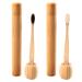 Yueser bamboo toothbrush set bamboo toothbrushes etui toothbrush holder toothbrush cover portable environmentally friendly travel toothbrush shell toothbrush holder toothbrush box bamboo tube 2 sentences