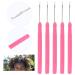 5pcs Plastic Hair Extension Crochet Hook Set - Latch Hook Needles for Braiding Hair (Rose Red #1) - Buy Online on GoSupps.com
