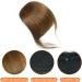 Real Human Hair Clip-In Thick Bangs Extension - Unprocessed French Fringe in Light Brown - Buy Online on GoSupps.com