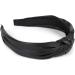 Shop styleBREAKER Retro Faux Leather Headband for Ladies - Knot Hairband in Black | Perfect Fashion Accessory - Buy Online on GoSupps.com