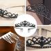 Lurrose Rhinestone Crowns Tiaras with Comb Headband for Girl Women Bridal Birthday Party Wedding Prom (Black) - Buy Online on GoSupps.com
