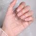 Semi Cured Gel Nail Polish Strips Gel Nail Stickers 20 Stickers Nail Wraps Soft Self-Adhesive Gel Nail Stickers Salon-Quality Gel Nail Strips UV/LED Lamp Required (Clear-extension-52)