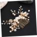 minkissy Pearl Comb Bride Wedding Pearl Hair Clips Wedding Headpiece Wedding Hair Accessories for Brides Bridal Headpieces for Wedding Gold Hair Pearl Tiara Wig Crown Alloy Bridesmaid - Buy Online on GoSupps.com