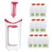 Tumnea Baby Squeeze Station Fruit Puree Squeeze Station Infant Baby Food Maker with Squeeze Bag Home Kitchen Tools(Red)