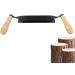 Rianpesn 8-Inch Stainless Steel Zehmesser - Curved & Straight Portable Train Knife with Wood Handle | Ideal for Shaving & Hand Tools - Buy Online on GoSupps.com