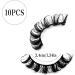 10 Pairs False Eyelashes Russian Strip Lashes Invisible Band Natural Look Fluffy Wispy Faux Mink Lashes Wispy Fluffy 3D Effect Hybrid Strip Lashes - Buy Online on GoSupps.com