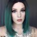 GCX Synthetic Green Short Straight Wig for Women - Realistic & Beautiful Style - Buy Online on GoSupps.com