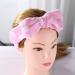 YiKiMira Women Fashion Lovely Soft Fleece Bow Makeup Cosmetic Shower Elastic Hair Band Hairlace Headband for Washing Face Shower Spa Mask (Pink) - Buy Online on GoSupps.com
