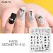 KADS 5pcs Nail Stamp Plates Set - Unique Irregular Geometry Patterns for Nails Art Stamping - Buy Online on GoSupps.com