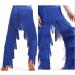 Libaobaoyo Girls Blue Tassel Dance Pants | Latin Ballroom Salsa Tango Fringe Trousers | Size 3-4T - Buy Online on GoSupps.com