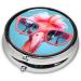 Buy Metal Pill Box - Mini Travel Medicine Organizer | Stylish Flamingo Design | Perfect for Purses & Pockets - Buy Online on GoSupps.com