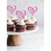 24pcs valentine's day cupcake toppers valentine's day cake decorations (Heart) - Buy Online on GoSupps.com