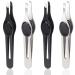ANCIRS 4 Pack Slant Tip Tweezers for Eyebrow, Non-Slip Grip Slant Tip Tweezers, Professional Stainless Steel Precision Pointed Blackhead Splinter Removal Tool for Women & Girls