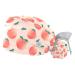 Farm Animals Set Scrub Caps Hats Women Bouffant Working Hat Ponytail Holder for Women Long Hair Covers 2PCS Pattern 03