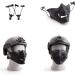 NINAT Half Face Airsoft Skull Mask for Halloween, Paintball, CS, Survival Game - Tactical Cosplay Party Mask in White, Black, Blue & Yellow - Buy Online on GoSupps.com