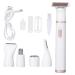 Electric razor for women 5-in-1 ladies' shamer remover for nasal hair eyebrows face legs and armpits USB charging stainless steel heads removable electrical hair remover