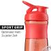 BlenderBottle SportMixer Tritan 820ml - BPA Free Protein Shaker & Fitness Water Bottle with Blender Ball - Coral Color - Buy Online on GoSupps.com