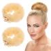Goldrose Beauty Small Hair Bun maker 2 Pieces Hot Hair Buns For Kids & Women's Hair Styling Styler Twist Ring Former Shaper Doughnut Donut Chignon Bun Maker Clip Hair Accessory Small (Blonde)