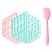 Caflower Lick Mat for Dogs ,Cats Lick Mat with Strong Suction Cups,Food Grade Silicone Mat with Spatula,Dog Lick Mat Reduce Dog&Cats Anxiety and Boredom Hexagonal